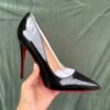 Glossy Black Heels with Red Sole | BSBmart