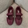 Maroon Mary Jane Sneakers for Women | BSBmart