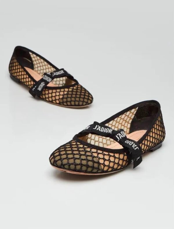 Mesh Ballet Flats for Women Elegant Two-Tone Style