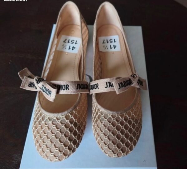 Mesh Ballet Flats for Women Elegant Two-Tone Style