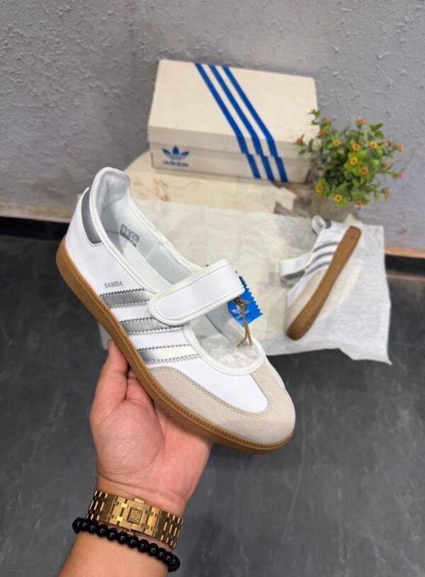 White Metallic Silver Mary Jane Sneakers for Women