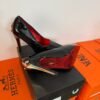 Women Dagger Heels in Black and Gold BSBmart