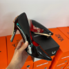 Women Dagger Heels in Black and Gold BSBmart