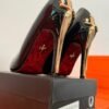 Women Dagger Heels in Black and Gold BSBmart