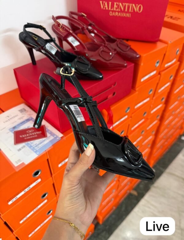 Women Slingback Pumps in Black & Maroon BSBmart