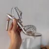 Black & Silver Heels for Women Stylish Strappy Design