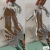 Black & Silver Heels for Women Stylish Strappy Design