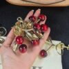 Canvas Shoulder Bag with Cherry Charm BSBmart
