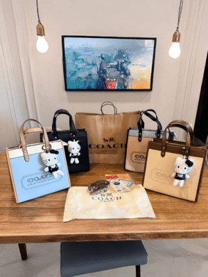 Field Tote Bag for Women with Cat Charm BSBmart