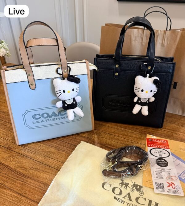Field Tote Bag for Women with Cat Charm BSBmart