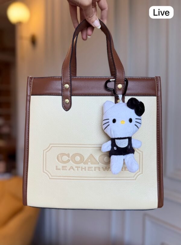 Field Tote Bag for Women with Cat Charm BSBmart