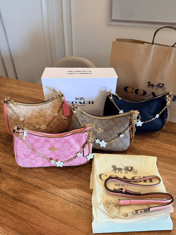 Flower Charm Shoulder Bag for Women – 4 Colours BSBmart