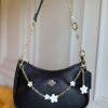 Teri Style Shoulder Bag with Flower Charm Chain