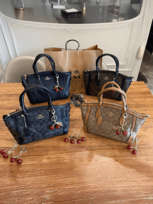 Handbag with Cherry Charm for Women – 4 Colours BSBmart
