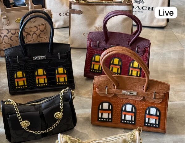 Structured Top Handle Handbag for Women BSBmart