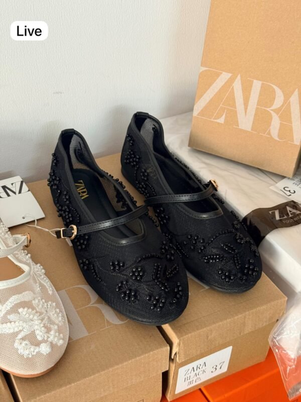 Faux Pearl Ballet Flats for Women BSBmart